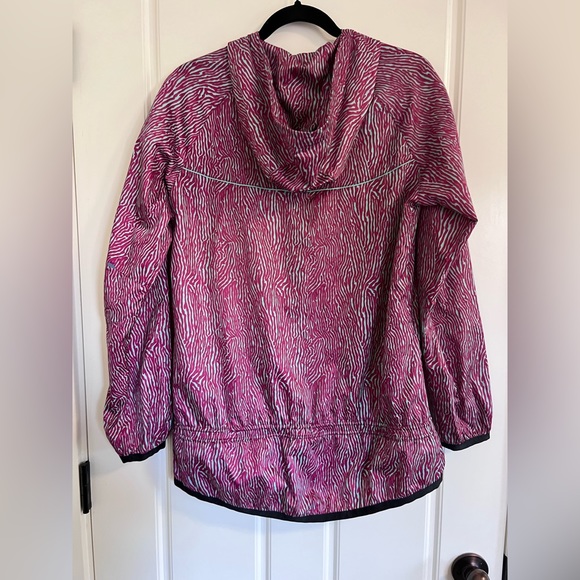 Nike Windrunner Jacket with Hood in Purple and Mint Zebra - Picture 2 of 7